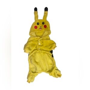 Yellow Pikachu Dog Costume for Small Dogs, Labeled Size Medium